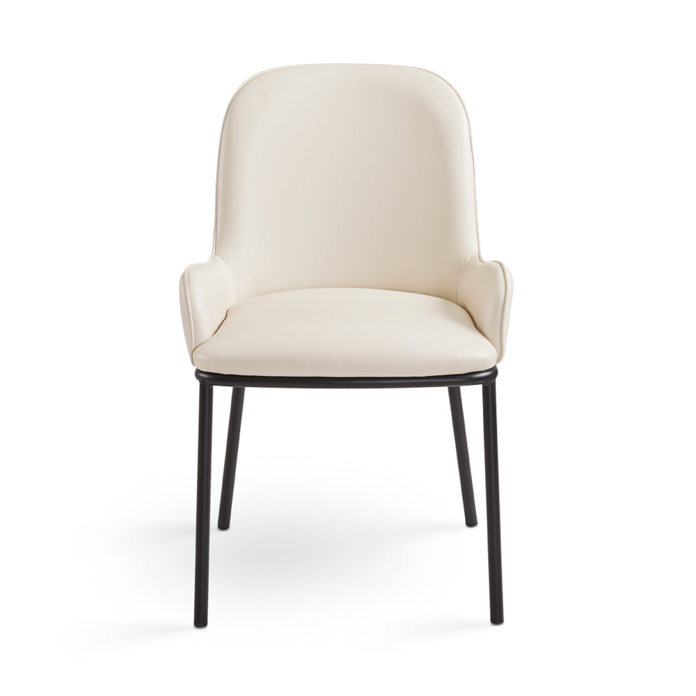 Bennett Dining Chair: Taupe Leatherette